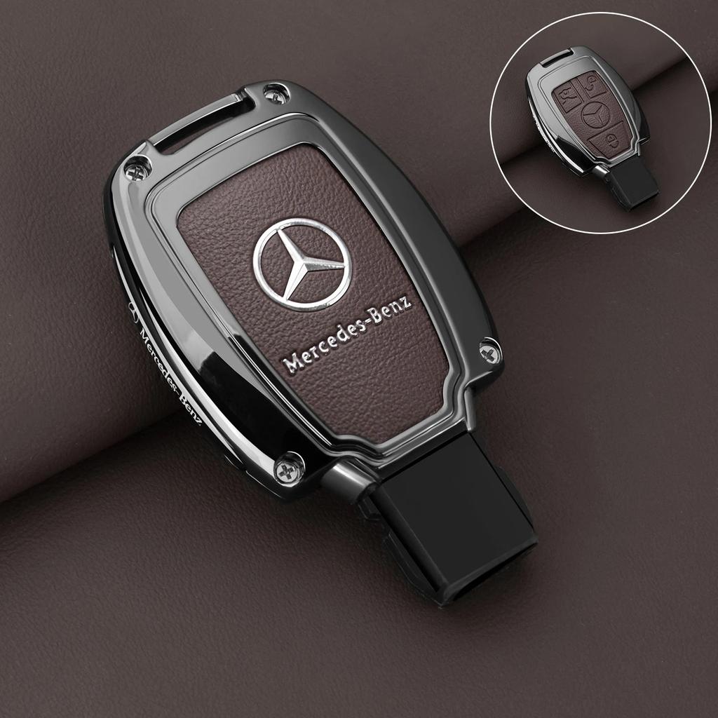 GLC GLB Leather Car Remote Key Case Cover Holder Shell Fob for Mercedes Benz A B C E GL S GLA GLK CLS Class AMG W204 W205 W212