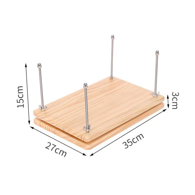 Dřevěný knižní lis pro domácí restaurování a opravu knih