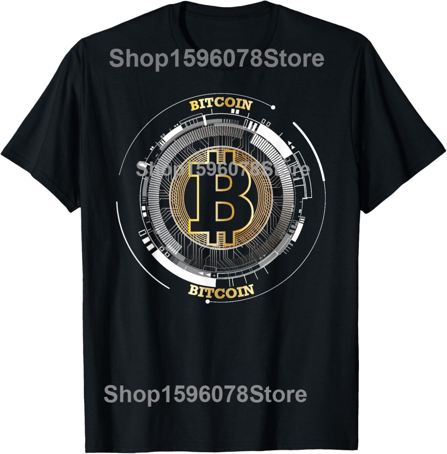 Funny Enjoy Bitcoin Cool BTC Bitcoin T Shirts Unisex Women Cotton Streetwear Tee Shirt Short Sleeve Hip Hop Unisex Loose Clothing S
