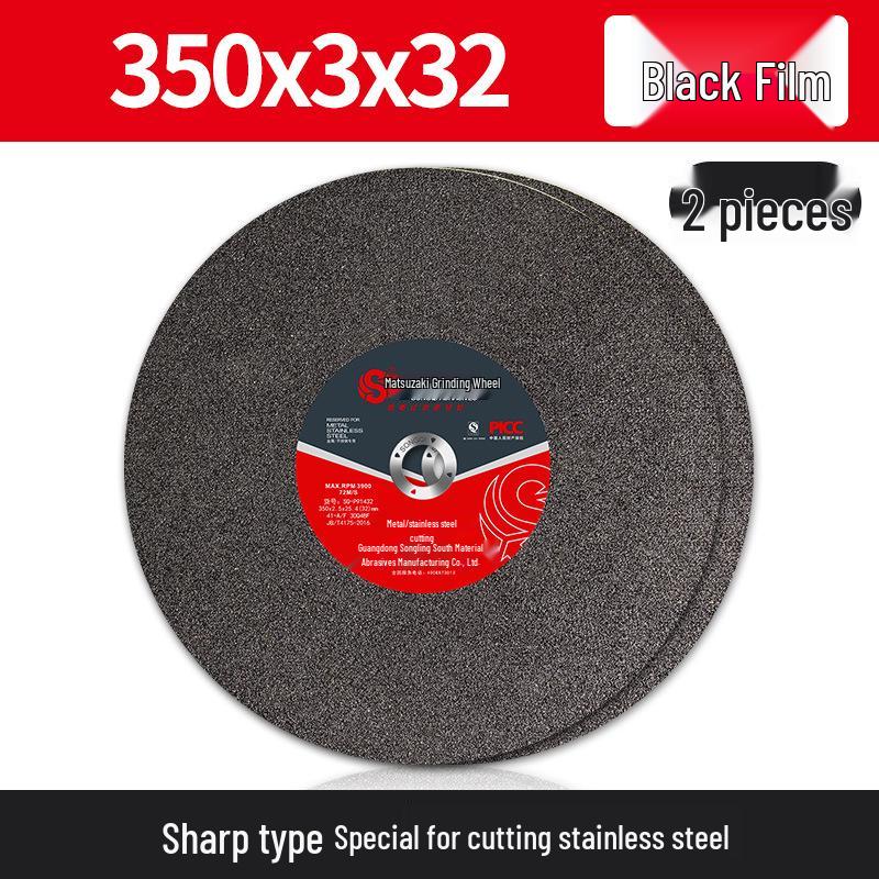 350mm Stainless Steel Cutting Disc, 4-Type Thickness, Profile Metal Grinding Wheel for 355/400 Industrial Saw Machines