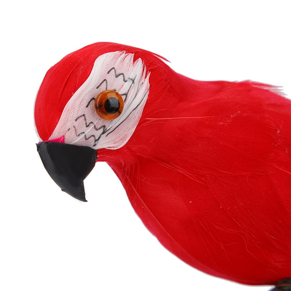 Simulation Feather Parrot Macaw Garden Home Decoration Fake Bird