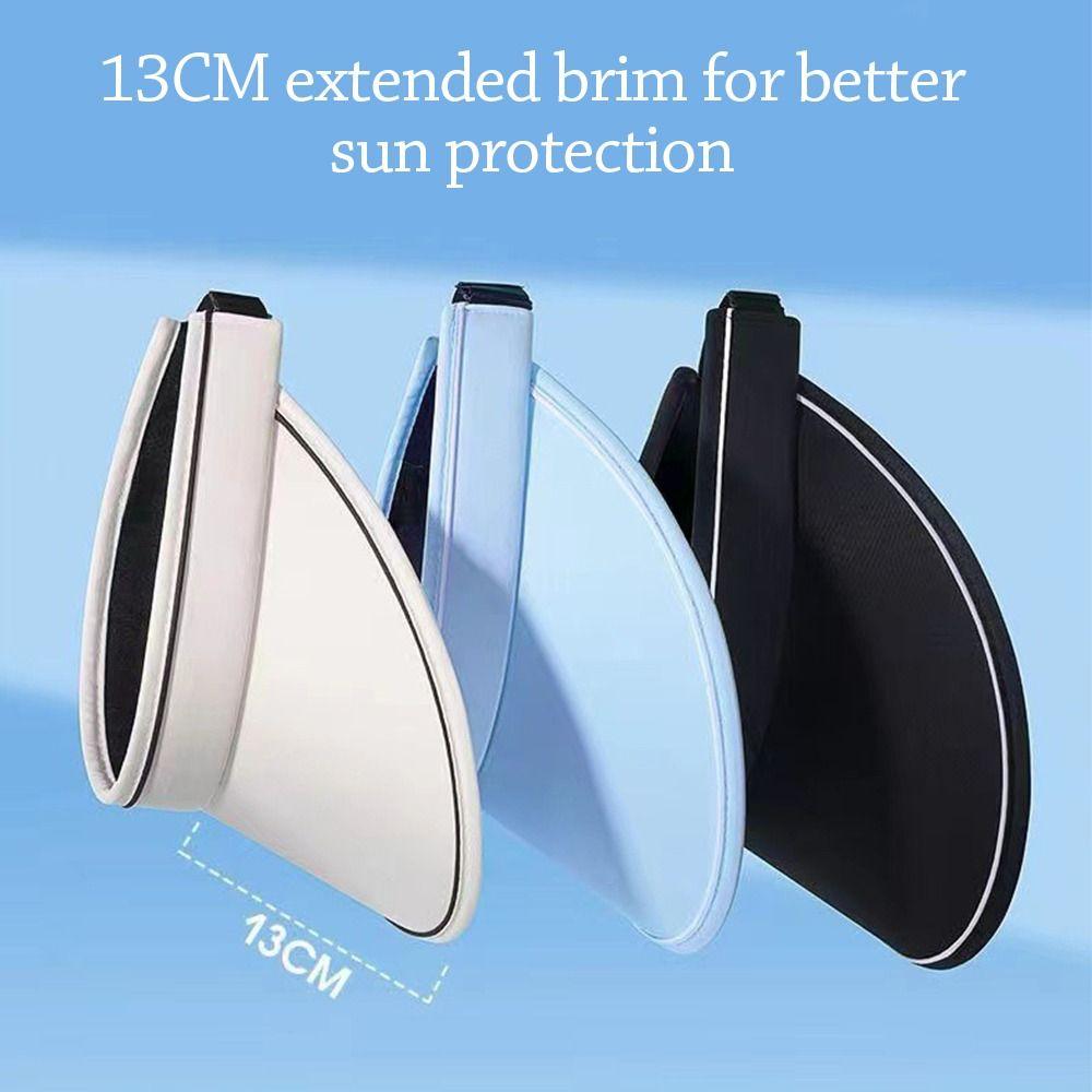 Fashion Sun Protection Summer Sun Hats Foldable Portable Visors Cap Empty Top Wide Brim Beach Hat Men Women