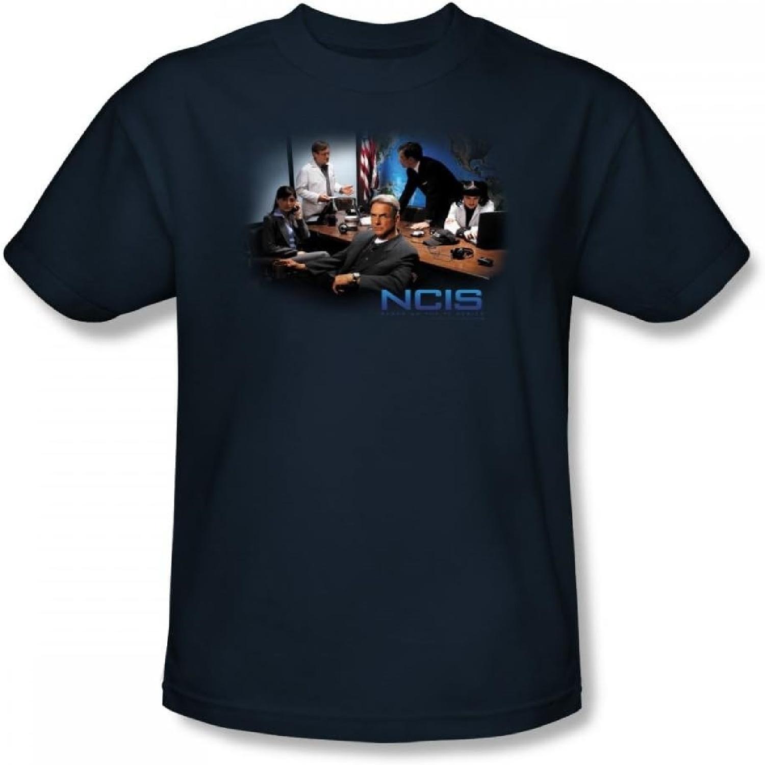 NCIS Original Cast Slim Fit Adult T-Shirt in Navy S