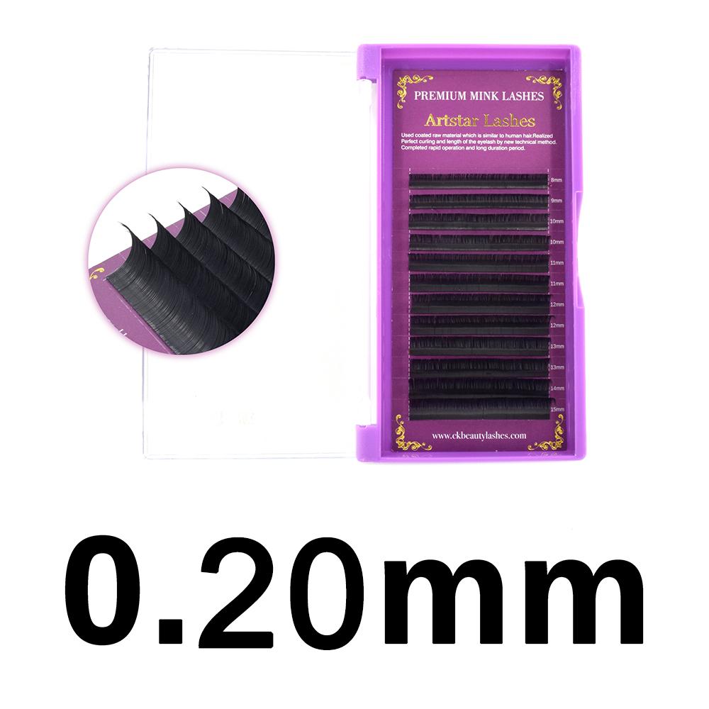 Korean PBT Custom Private Label Mink Individual Lashes Matte Black Lash Trays Volume Classic Cashmere Eyelash Extension
