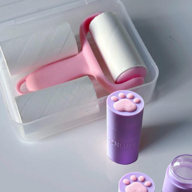 Cute Cat Claw Seal Transfer Printing Tool Nail Stamping Plates Pure Clear Jelly Nails Art Stamper Silicone Manicure Accessor