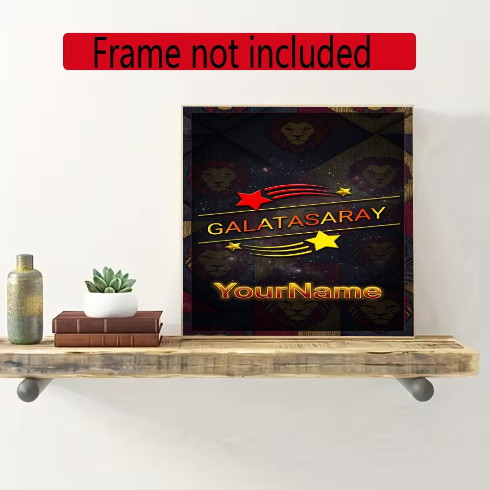 Galatasaray Personalized Name Round Diamond Painting Kit Diamond Embroidery Painting Rhinestones Mosaic Frameless Handwork Decoration Arts