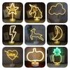 Shaped Led Cactus Neon Signs Light Holder Base Table Decoration Night Lamps