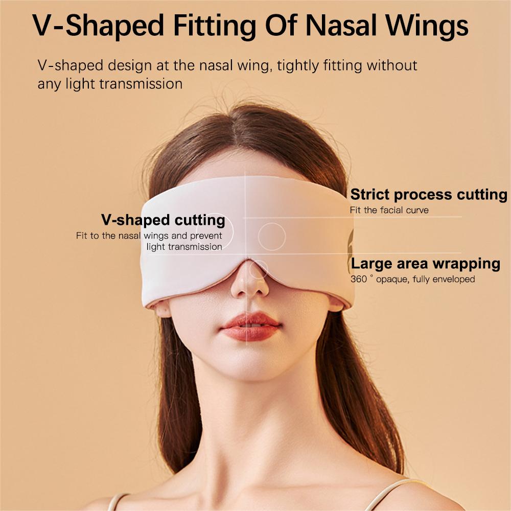 Schlaf-Augenmaske, heller Schatten, warm, kühl, Dual-Sense-Raumkapsel, Augenmaske, schalldichte Ohrmaske, Schlafmaske, verstellbares Nickerchen auf Reisen