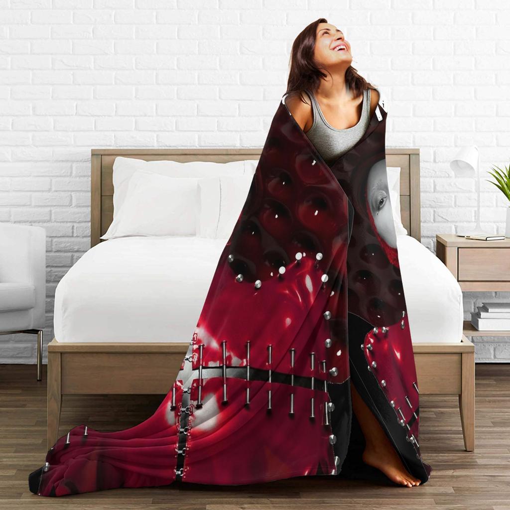Lady Gaga Mayhem Abracadabra Knitted Blankets Fleece Lady In Red Super Warm Throw Blankets for Bed Bedspread