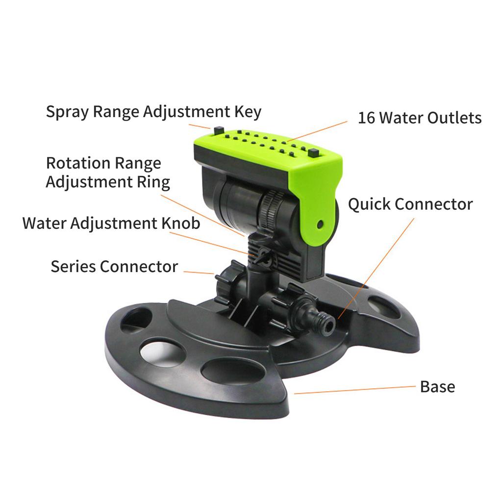 180 Degrees  Rotating Garden Sprinkler Adjustable Large Coverage Lawn Sprinkler Irrigation System Outdoor Watering System