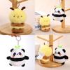 Panda And Bee Plush Keychain For Girls Gift Cute Animal Car Accessory