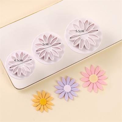 Set Floare de Prun Plunger Formă Fondant Tăietor de Fursecuri Margaretă Ciocolată Decorare Tort Biscuiți Forme Ștampilă Pentru Copt Bucătărie
