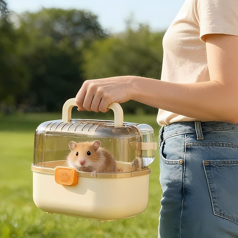 Breathable Pet Travel Case Handheld Hamster Outing Cage Sturdy Hamster Habitat  Small Pet Care