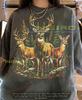Vintage Hirsch 90er Grafikstil Comfort Colors® T-Shirt, Retro Wald Jäger Hirsch Ausgebleichte T-Shirts, Natur Y2K Streetwear Tierliebhaber Geschenk,