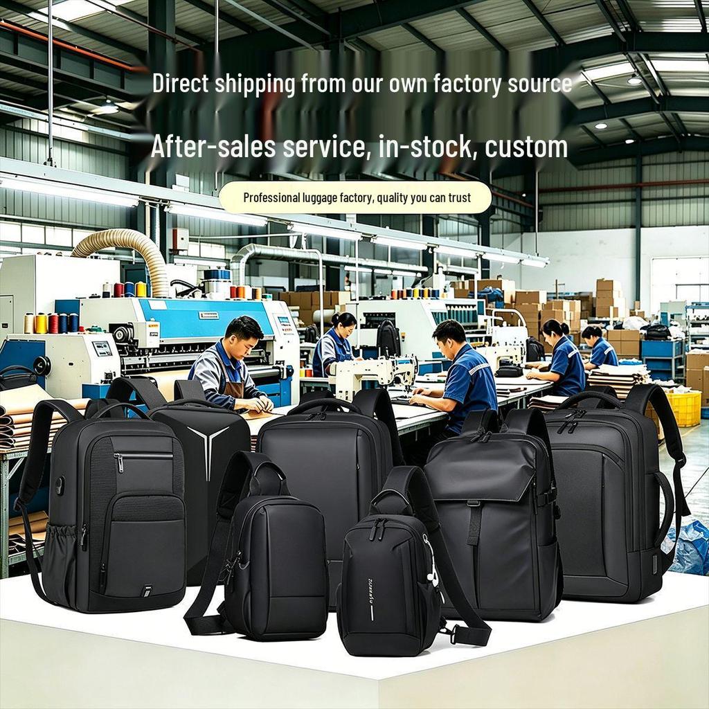 High-End Waterproof Reflective Men's Backpack: Customizable Hard Shell for Business & School