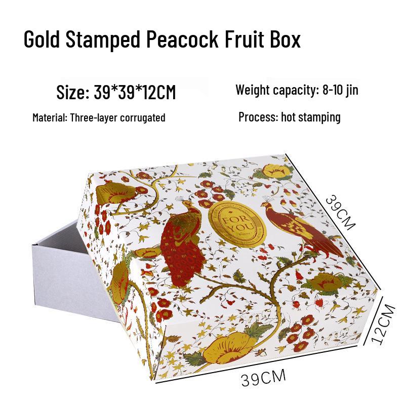Ins Style Transparent Fruit & Flower Gift Box, 10 Jin Capacity, Leather Mixed Gift Box