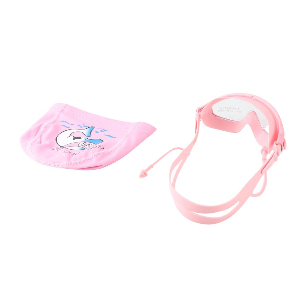 Kids Swimming Goggles Cap Set Waterproof HD Anti Fog With Ear Plugs Nose Clip for Children