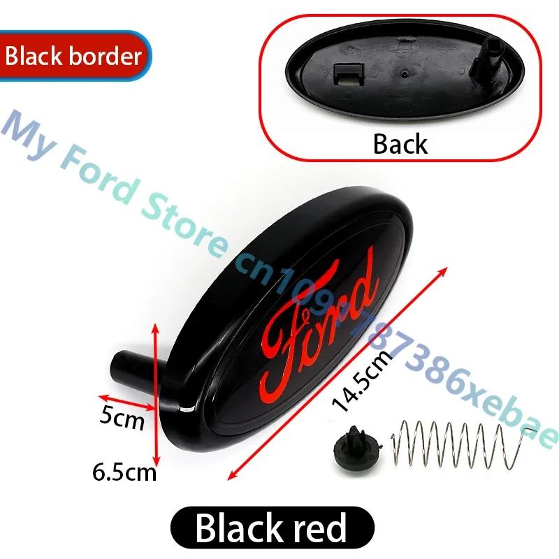 Nuevo Pegatina de Coche 2026 Para Ford ABS 14.5 Logo Frontal Capó Delantero del Coche Insignia Trasera del Maletero Pegatina Para Ford Mondeo Focus Fusion MK2