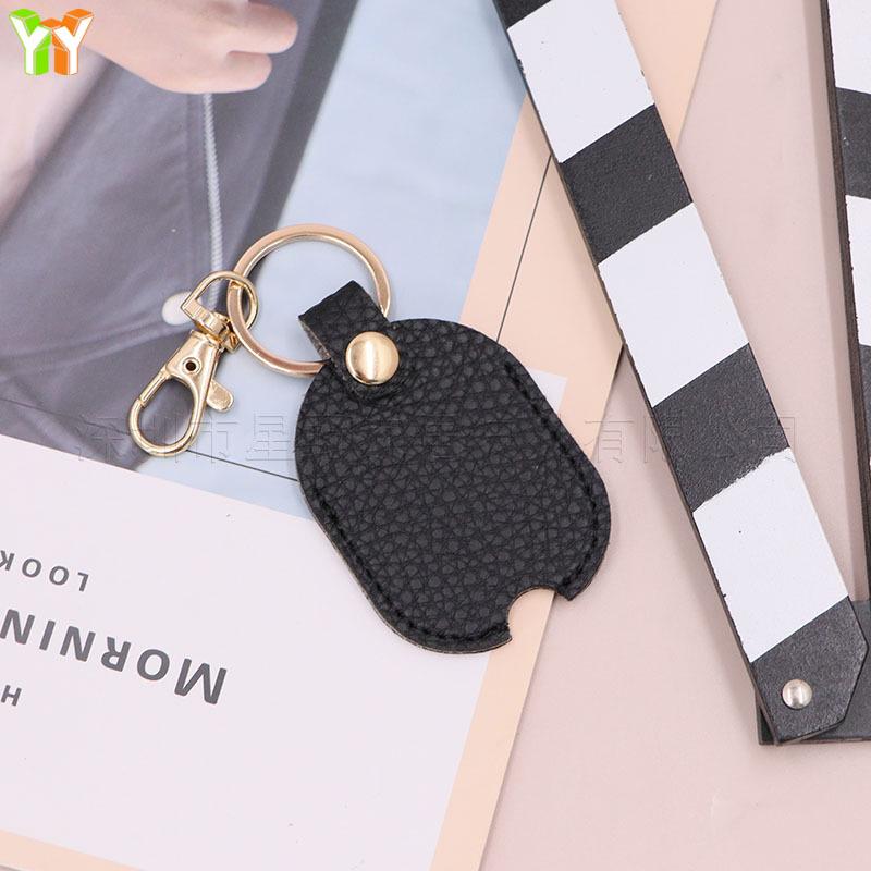 Lychee Pattern Leather Car Key Fob Case - Portable, Anti-Wear Protective Cover