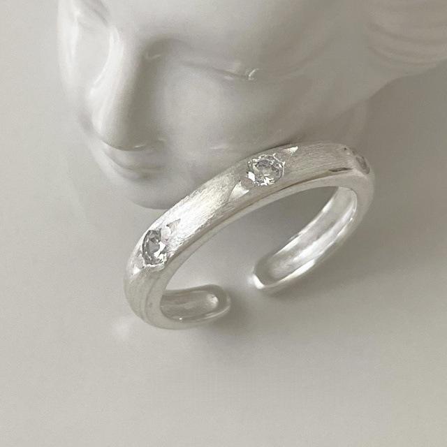 Retro S plain ring, non-fading light luxury index finger ring, open ring.