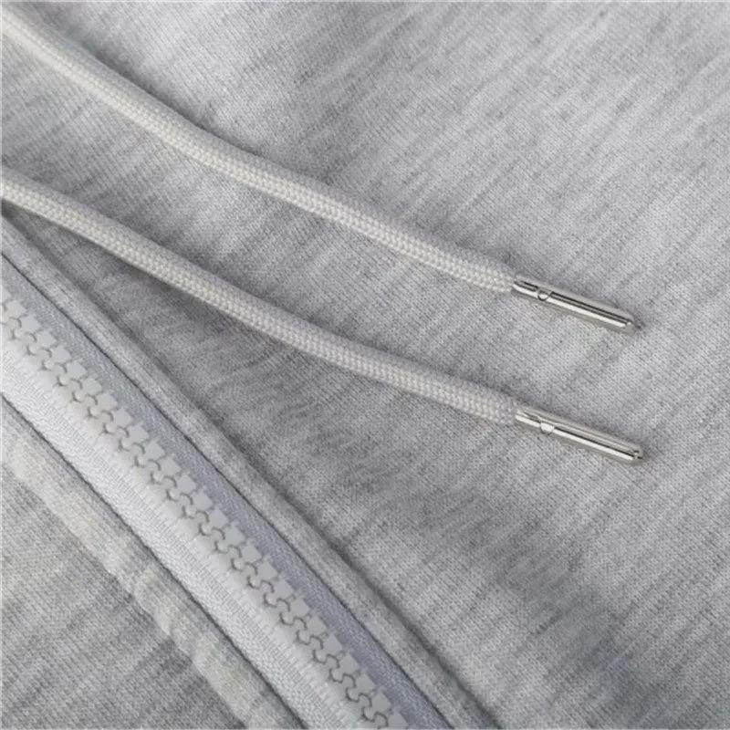 Pánská šedá silná sametová mikina s kapucí: Podzimní/Zimní Ležérní Sportovní Kardiganová Bunda Velké Velikosti