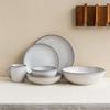 High Value Rope Edge Ceramic Bowl Set Creative Household Niche Tableware Western Food Plate Hotel Plate