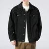 Spring and Autumn Black Denim Jacket Men's Korean Version of Loose Retro All-match Tooling Jacket Top