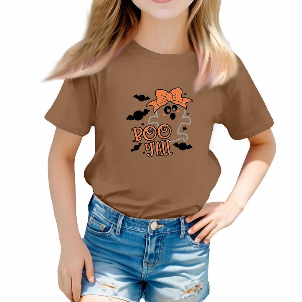 Toddler Girl Boy T-Shirts Halloween Day Kids Top Boys And Girls Printed Short Sleeved T-shirt