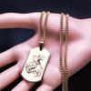 SAINT MICHAEL Archangel Pendant Necklace For Women Men Stainless Steel Dog Tag Metal Shape Necklaces Religious Jewelry N6279S05