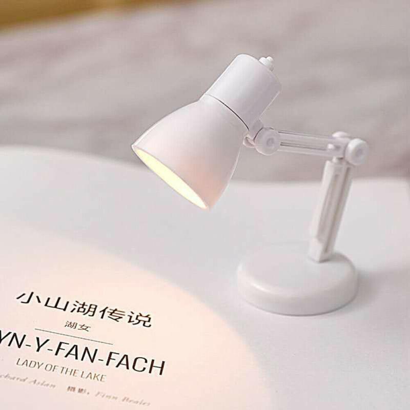 Mini Led Desk Reading Lamp 180 Degrees Rotation Clip-on Travel Lamp Portable High Bright Warm
