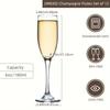 12-teiliges klassisches Champagnerflöten-Set, 170 ml, elegante Champagnergläser mit Stiel, kristallklar, Sektglas