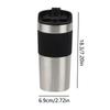 Spill Proof Travel Coffee Mug Reusable Double Walled French Press Coffee Cups Stainless Steel Vacumm Insulated Tea Press Tumbler
