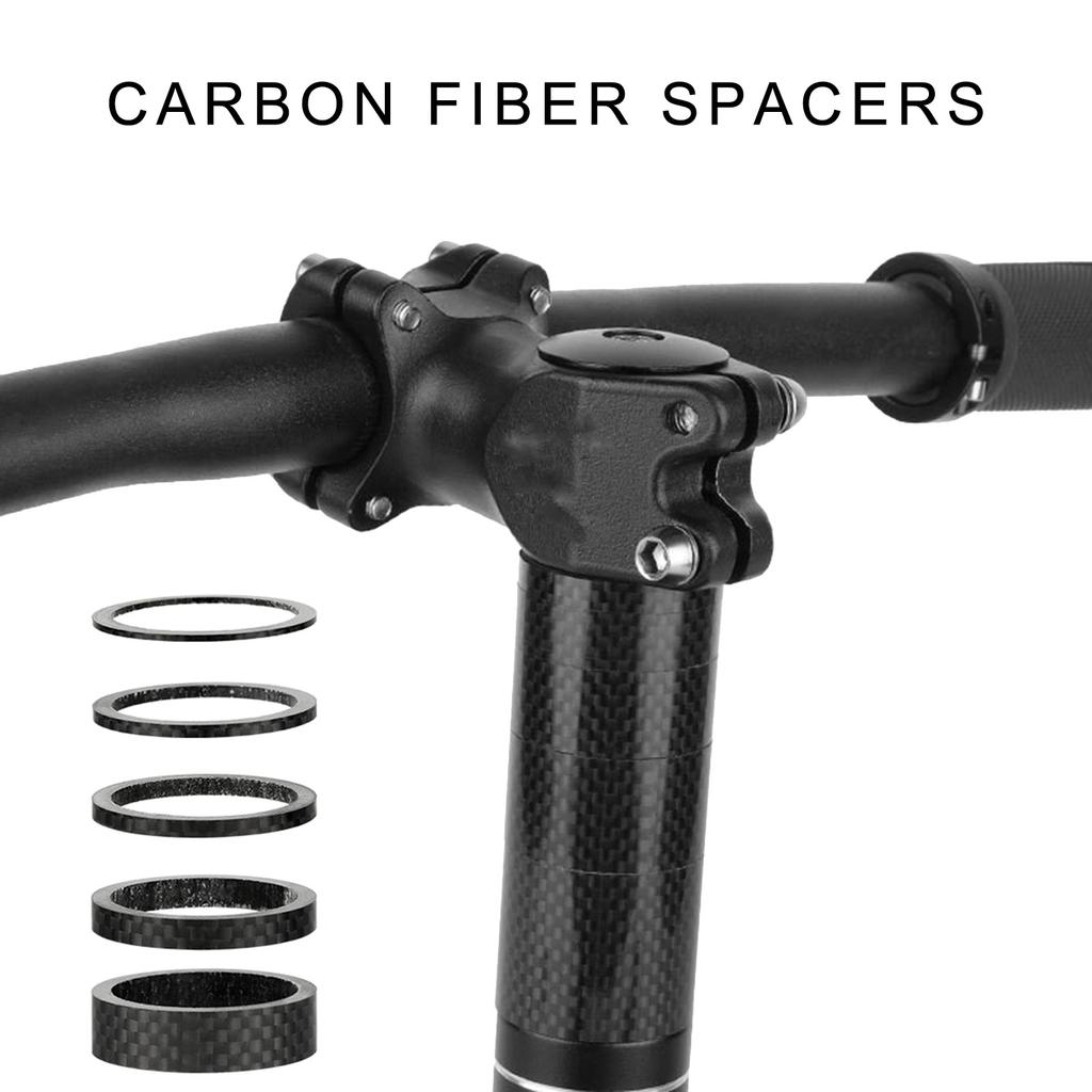 7/9Pcs Bike Carbon Fiber Headset Spacer Light Weight Bicycles Headset Washer Mountain Bike Stem Headset Spacers Enduring