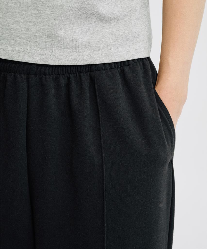 TAKEASY Pintuck D-Ring Sweatpants (Black)