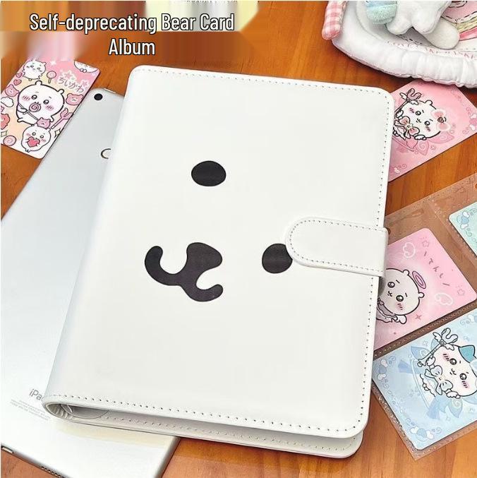 A5 PU Leather Magnetic Buckle Cute Cartoon Diary with Card Holder