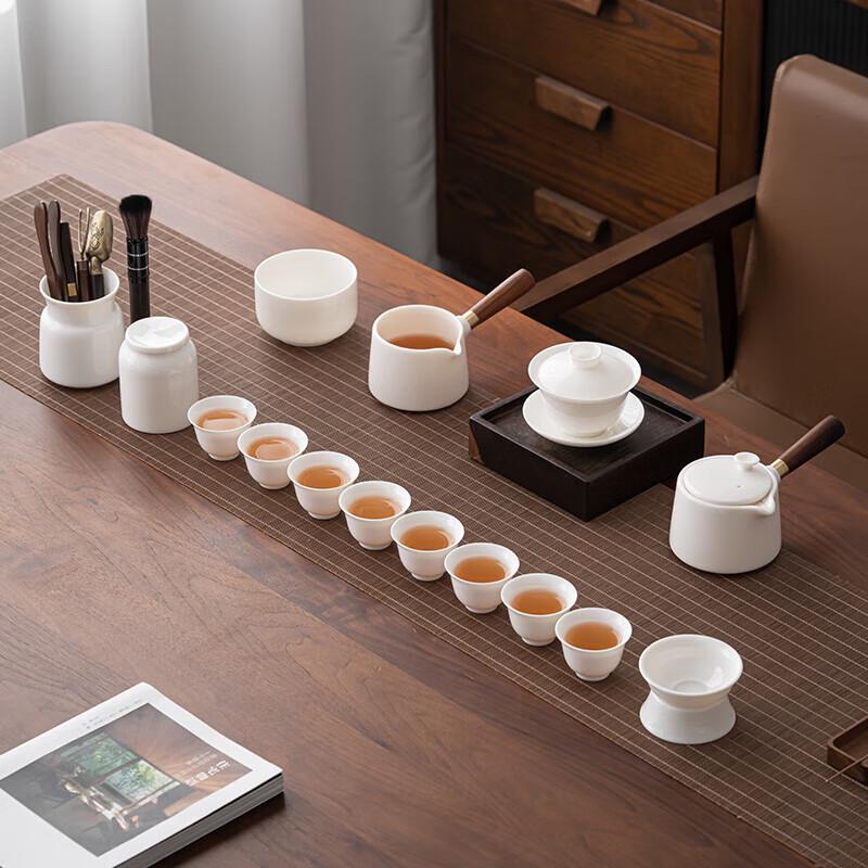 Dehua China White Ceramic Gongfu Tea Set