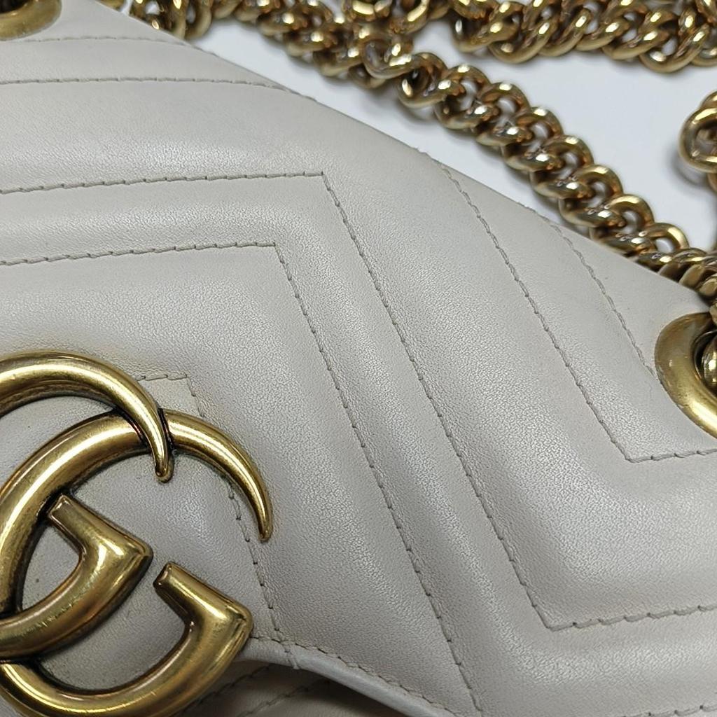 [Pre-Owned] Gucci GG Marmont Matelassé Mini Bag 'White' - Good #PGO5JP