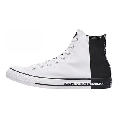 Chuck Taylor All Star High Choose A Path Of Peace Unisex Sneakers White Black 165767F
