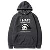 Lazy Panda I Hate Morning People Bedrukte Hoodie Dames Casual Mode Hoody Herfst Zacht Sweatshirt Harajuku Warme Sportkleding Heren