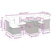 8 Piece Garden Sofa Set with Cushions Black Poly Rattan