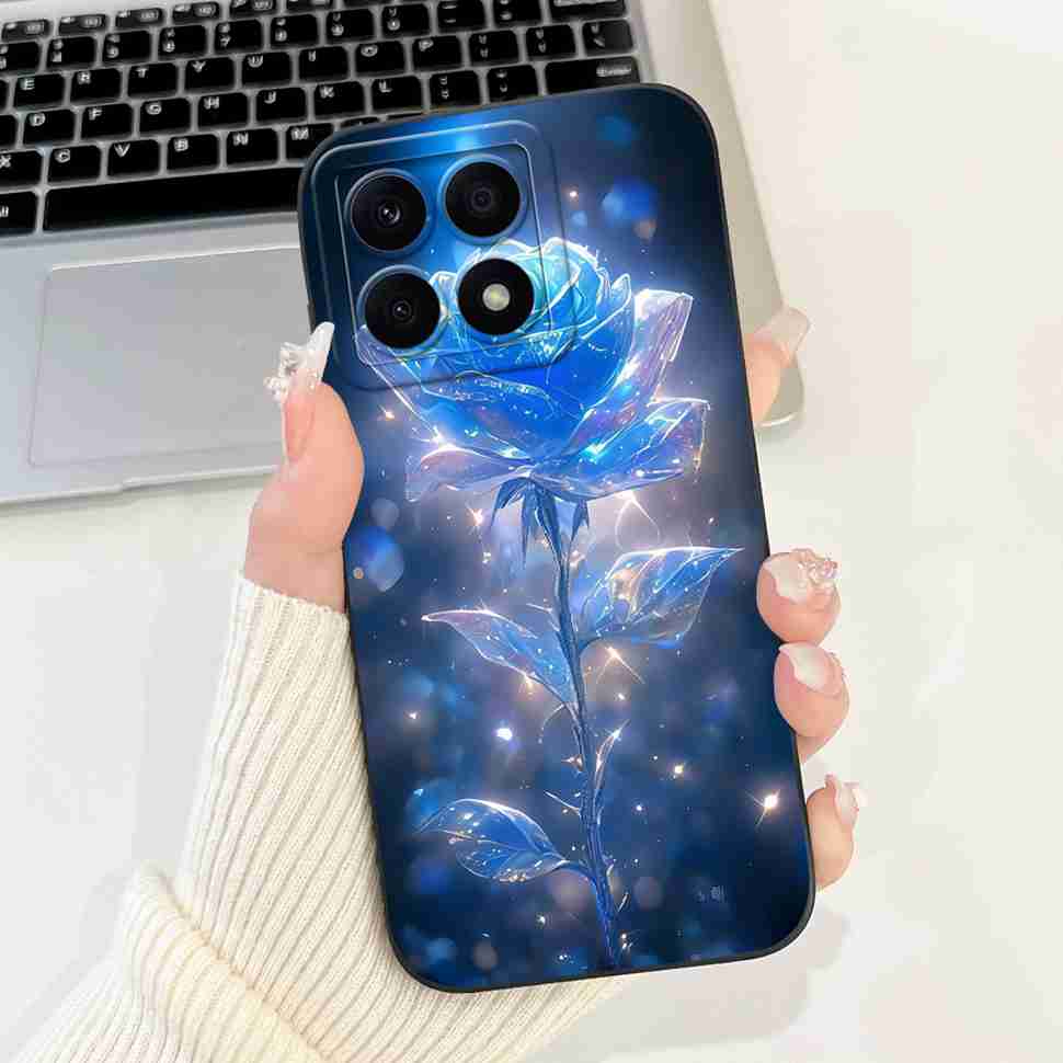 For Honor X8a 4G CRT-LX1 Case Cute Butterfly Luxury Flower Soft Silicone Cover For Huawei HonorX8a X8A CRT-LX2 6.7" Bumper Shell