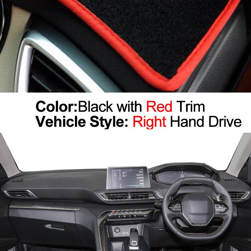 Car Inner Dashboard Cover For Peugeot 3008 5008 2017 - 2020 Auto Dash Mat Carpet Sun Shade Dashmat Rug Cushion 2018 2019