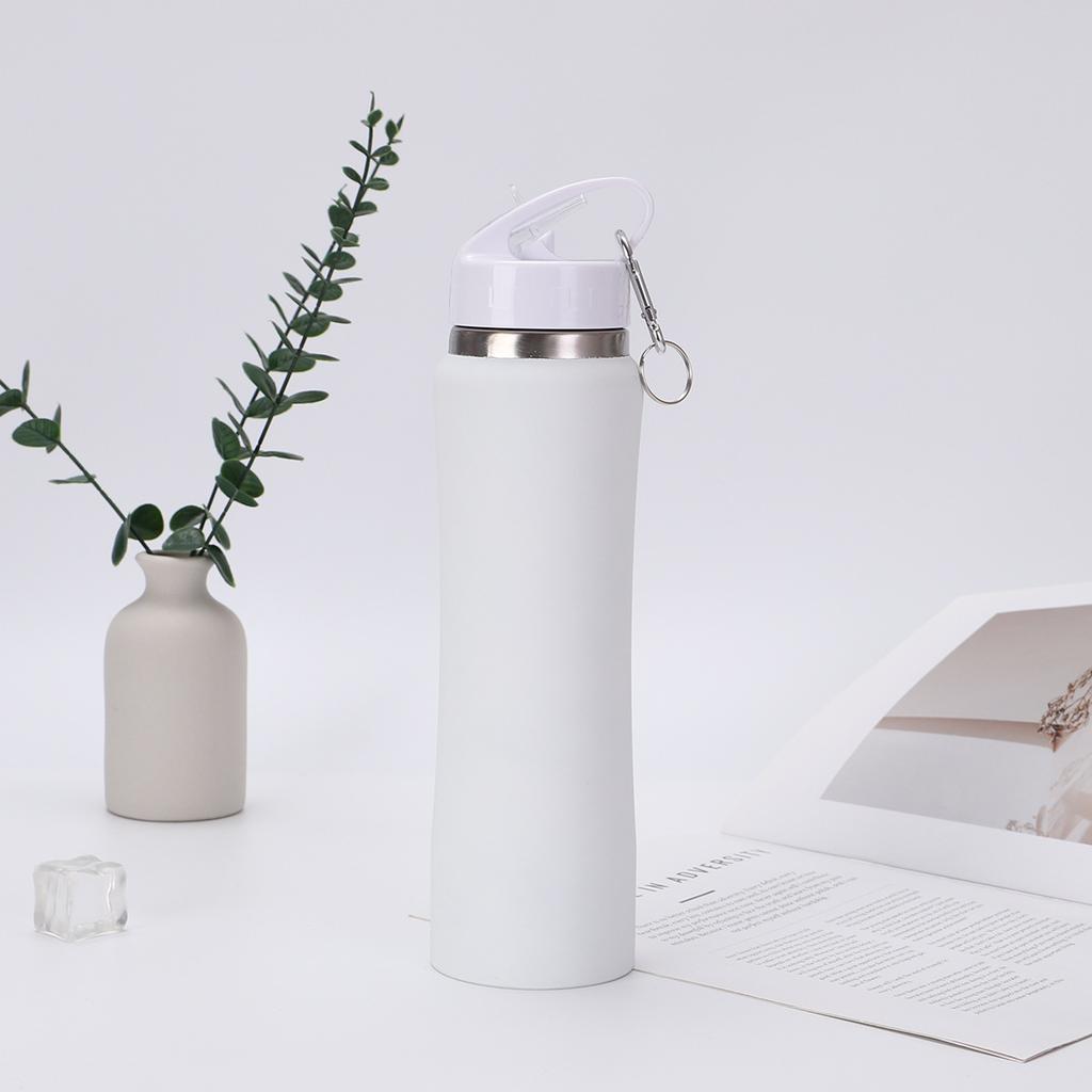 Simple 304 stainless steel thermos cup outdoor portable sports kettle creative small waist high value straw water cup