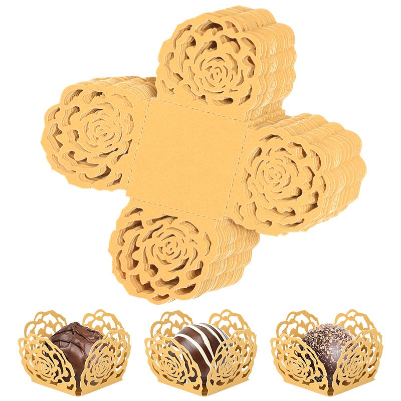 30/50 ks Obaly na čokoládu Svatba Lanýžové bonbony Papírová krabička Mini Pečicí košíčky Podnos na muffiny pro Dekorace na narozeninovou oslavu Potřeby