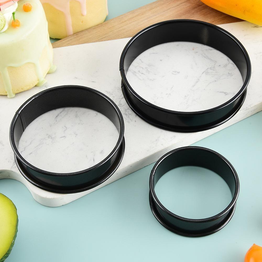 8 Piece Non-Stick Muffin Rings Heat-Resistant Baking Circle Mold Household Mousse Cake Mold  Dessert