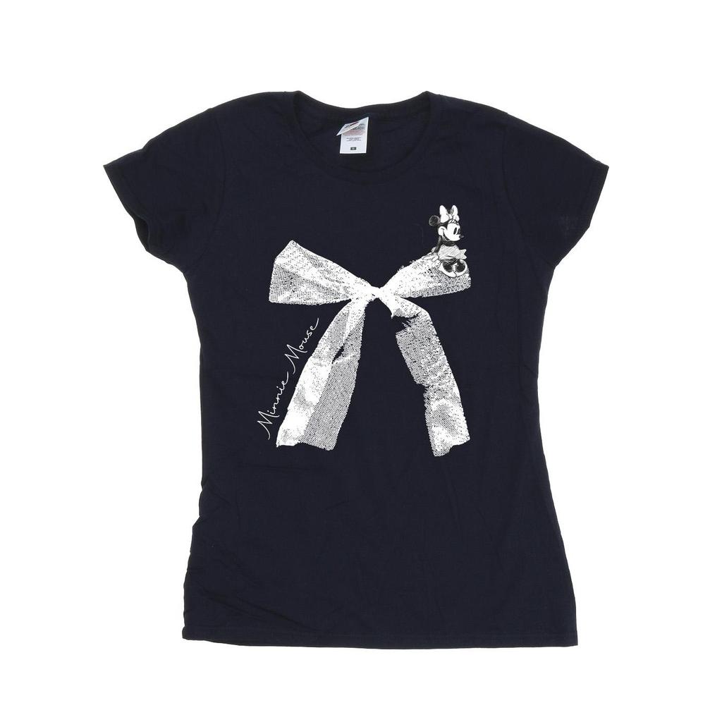 Disney Womens/Ladies Minnie Mouse Bow Cotton T-Shirt