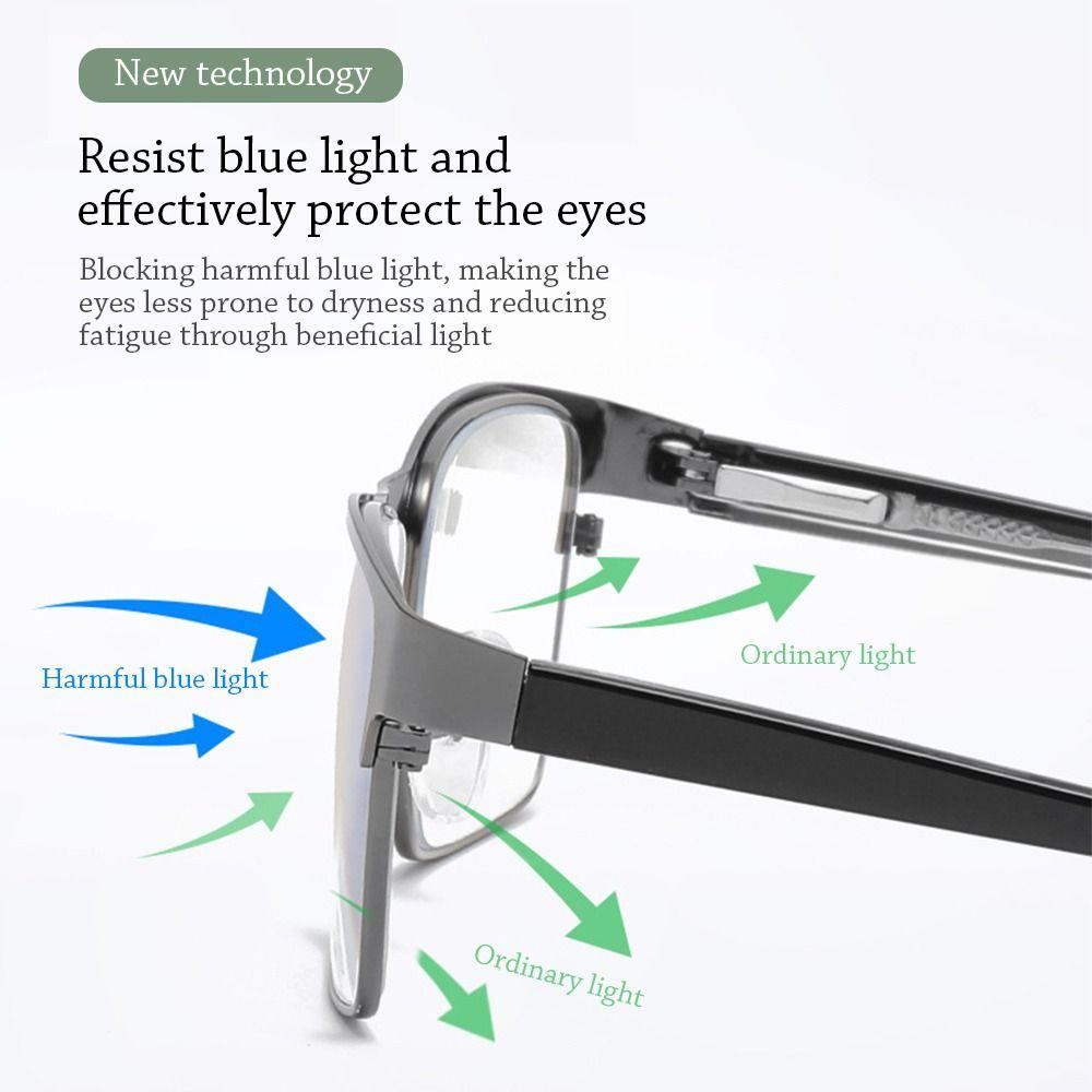 Lesebriller Anti-Blue Light Business Lesebriller Vintage Innfatning Øyebeskyttelse Ultralette kontorbriller kvinner