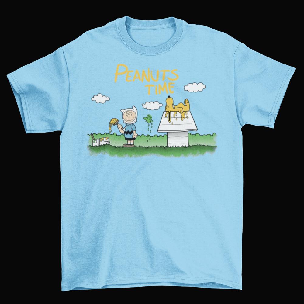 

Adventure Time Charlie Brown T-Shirt Unisex Cotton Peanuts Finn Jake Snoopy New M
