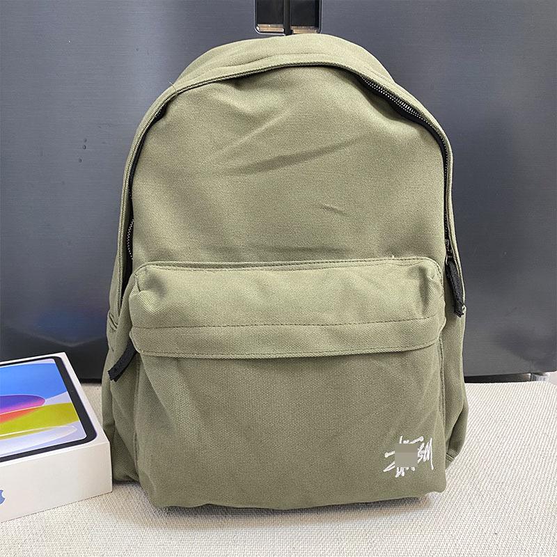 American Retro Canvas Backpack: Classic Style for School, Couples, or Hiking