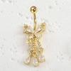 Bow Butterfly Navel Piercing Elegant Curved Barbell Fashion Dangled Belly Ring  Party